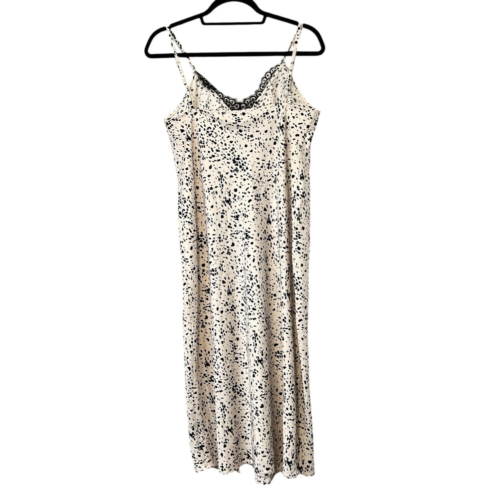 A New Day Sleeveless Cami Lace Slip Dress Color Tan & Black, Size Small - Picture 4 of 11